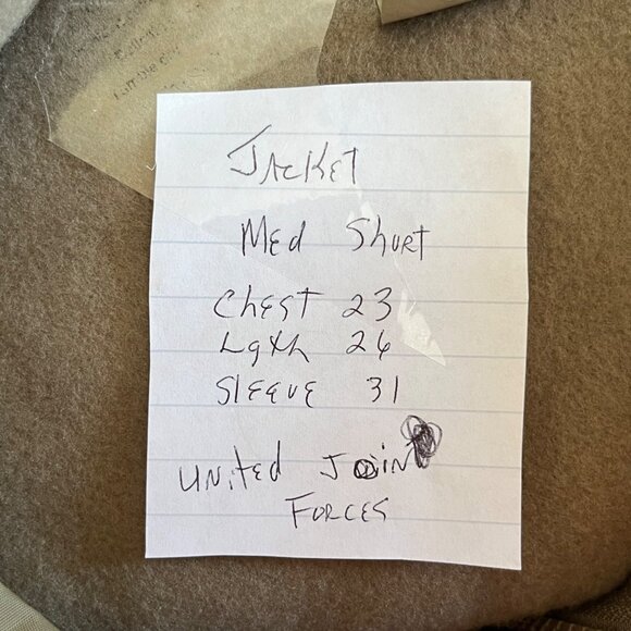 United‎ Join Forces Fleece Military Jacket Polyester Coyote Tan MD/Short  EUC - Picture 5 of 5